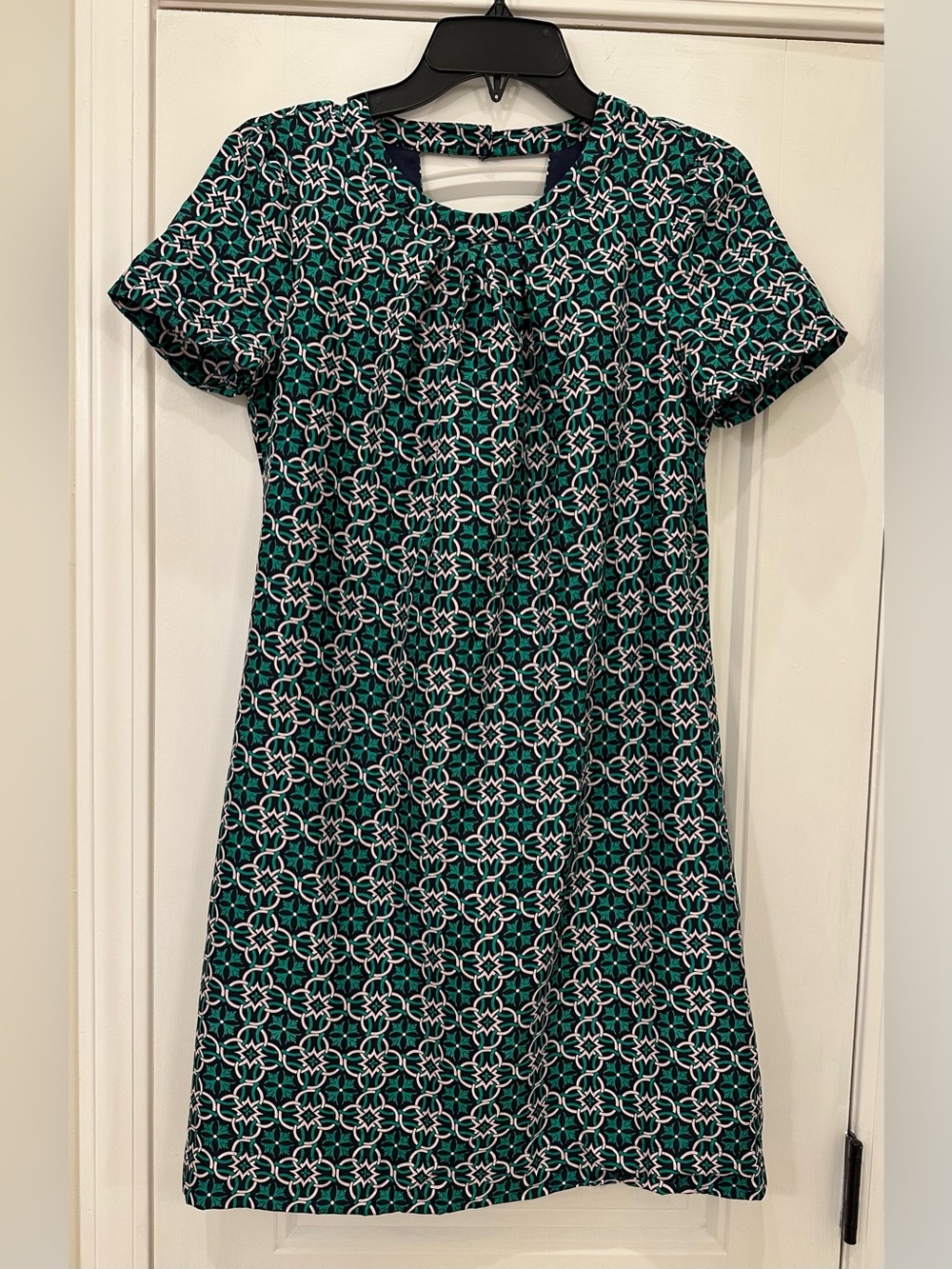 J. Crew Swoop Dress in Latticework Medallion 2